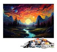 Puzzle 1000 pièces pour Adultes Magnifique Paysage sous la planète Puzzle pour Adolescents de 14 Ans et Plus 1000 pièces (75 x 50 cm)