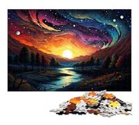 Puzzle 1000 pièces pour Adultes Magnifique Paysage sous la planète Puzzle pour Cadeaux Anti-Stress défi Difficile 1000 pièces (75 x 50 cm)
