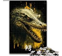 Puzzle 1000 pièces pour Adultes, Magnifique Puzzle Crocodile, Jeu de réflexion pour Adolescents, pour Une soirée de Jeux en Famille (Taille : 26x38cm)
