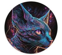 Puzzle 1000 pièces pour Adultes, Magnifique Puzzle de Chat de la Jungle, pour soirées de Jeux en Famille, décoration intérieure et entraînement cérébral, Cadeau 67,5 x 67,5 cm