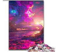 Puzzle 1000 pièces pour Adultes : Magnifique Puzzle en Bois représentant Une planète Extraterrestre, activités Amusantes à la Maison, Cadeau d'anniversaire, Cadeau de Voyage, 1000 pièces(50x75cm)