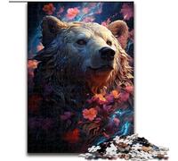 Puzzle 1000 pièces pour Adultes Magnifique Puzzle Ours Idéal pour Les Amoureux, Cadeau Parfait pour Noël, Le Nouvel an, la Saint-Valentin (Taille : 26x38cm)