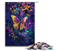 Puzzle 1000 pièces pour Adultes Magnifique Puzzle Papillon coloré pour Jeu éducatif défi Jouet Illustration Cadeau 1000 pièces