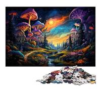 Puzzle 1000 pièces pour Adultes Magnifiques Champignons psychédéliques Difficile idéal comme Cadeau et Jouet pour Adolescents de 14 Ans et Plus 1000 pièces (75 x 50 cm)