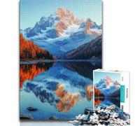 Puzzle 1000 pièces pour Adultes Magnifiques Montagnes et Lacs 1000 pièces pour Adolescents, Cadeau d'anniversaire, décoration Murale pour Les 14 Ans et Plus (Taille 38x26cm)