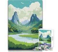 Puzzle 1000 pièces pour Adultes « Majesté des Montagnes » - Jeu éducatif - Niveau de difficulté élevé - Dimensions 50x75cm