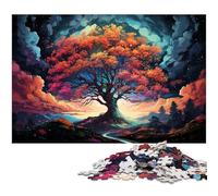 Puzzle 1000 pièces pour Adultes majestueux Puzzle psychédélique coloré Jeux éducatifs Cadeaux d'anniversaire de Noël pour Adolescents de 14 Ans et Plus 1000 pièces (75 x 50 cm)