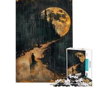 Puzzle 1000 pièces pour Adultes Marcher au Clair de Lune Décoration Murale Originale Cadeau d'anniversaire Unique (Dimensions 50x75cm)