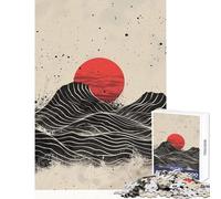 Puzzle 1000 pièces pour Adultes Marée Pourpre Décoration intérieure Jouet Cadeau de Père Noël Secret Jeu de réflexion Détente intellectuelle Dimensions 38x26cm