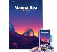 Puzzle 1000 pièces pour Adultes Mauna Kea Hawaï Observatoire Paysage Nocturne Jeu Impossible Jouets Jeux éducatifs Cadeaux pour Anniversaires Activités familiales (Dimensions 38x52cm)