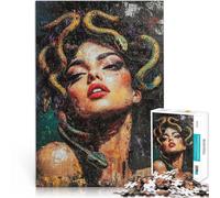 Puzzle 1000 pièces pour Adultes Méduse avec des Serpents Jeu Familial Anti-Stress Défi Difficile Cadeau Amusant 38x26cm