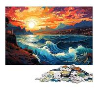Puzzle 1000 pièces pour Adultes Mer Égée Coloré Défi éducatif Anti-Stress Défi Difficile 1000 pièces (38 x 26 cm)