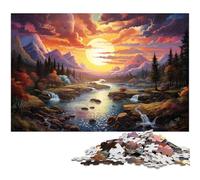 Puzzle 1000 pièces pour Adultes Merveilles sous Le Coucher du Soleil Puzzles pour Adultes et Enfants Puzzle en Bois Superbe Cadeau 1000 pièces (75 x 50 cm)