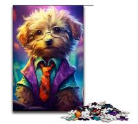 Puzzle 1000 pièces pour Adultes Mignon Chiot technologique Casse tête Cadeaux d'anniversaire de Noël 75 x 50 cm