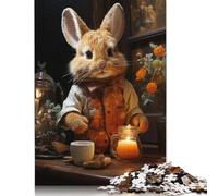 Puzzle 1000 pièces pour adultes Mignon lapin Tea Time Puzzle pour adultes 1000 pièces (75x50 cm)
