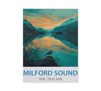Puzzle 1000 Pièces pour Adultes,Milford Sound, Nouvelle-Zélande,Puzzle De Défi Cérébral pour Enfants, Jeux Éducatifs pour Enfants, Cadeau De Divertissement(75x50cm)-CI74