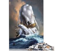 Puzzle 1000 pièces pour Adultes Moby Dick, Puzzle carré en Papier, pièces Uniques, Jeux éducatifs Amusants, Jouets 38 x 26 cm/1000 pièces