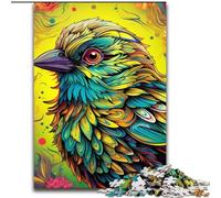 Puzzle 1000 pièces pour Adultes, Moineau Vert, Cadeau à Faire soi-même, Amusant, idéal pour la décoration de la Maison, du Salon ou du Bureau (Taille 50x75cm)
