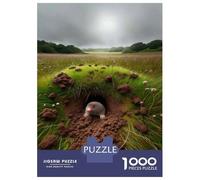 Puzzle 1000 Pièces pour Adultes Mole Hole in Grass Field Puzzle Adulte Jeu Manuel Vacances À La Maison Passer Le Temps Réduction du Stress Cadeaux 70x50cm/1000pcs