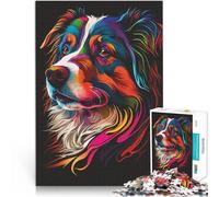 Puzzle 1000 pièces pour Adultes Mon Berger Australien Jouets Jeux éducatifs Soulagement du Stress Super Cadeau 38x26cm
