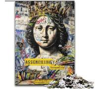 Puzzle 1000 pièces pour Adultes Mona Lisa Graffiti Puzzle Un Casse-tête Stimulant pour Les Adolescents, Parfait pour la décoration intérieure ou comme Cadeau 50x75cm