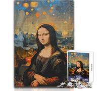 Puzzle 1000 pièces pour Adultes Mona Lisa Gustav Klimt Art Décoration intérieure Jeu éducatif Cadeau d'anniversaire (Taille 50x75cm)