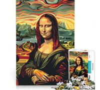 Puzzle 1000 pièces pour Adultes Mona Lisa Pop Munch Style Jeu éducatif Difficile et Stimulant Jeu de défi Unique 38x52cm