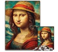 Puzzle 1000 pièces pour Adultes Mona Lisa, Puzzle en Bois Difficile et Stimulant, Superbes Cadeaux et Jouets pour Les 14 Ans 50x75cm