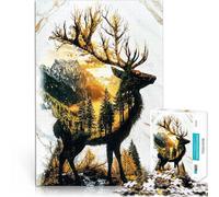 Puzzle 1000 pièces pour Adultes Monarque verdoyant du Bosquet doré Coupe de précision Jeu éducatif pour Anniversaire, Noël 52x38cm