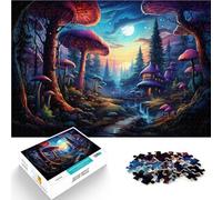 Puzzle 1000 pièces pour Adultes Monde des Champignons Jeux de détente 26x38cm Aidez Le Cerveau à exercer des Jouets addictifs pour cultiver la Patience