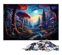 Puzzle 1000 pièces pour Adultes Monde des Champignons psychédéliques découpe de précision Cadeau pour Adolescents de 14 Ans et Plus 1000 pièces (75 x 50 cm)