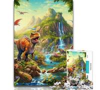 Puzzle 1000 pièces pour Adultes, Monde des Dinosaures, Jeux d'activités familiales stimulants, Jouet à Faire soi-même pour décoration Murale de la Maison, Cadeaux (Taille 38x26cm)