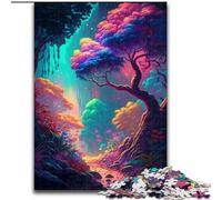 Puzzle 1000 pièces pour Adultes, Monde Fantastique, forêt, en Bois, Casse-tête Stimulant pour Adolescents, soirée de Jeux en Famille, 1000 pièces(50x75cm)