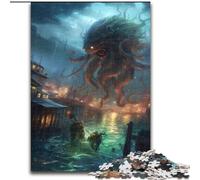 Puzzle 1000 pièces pour Adultes Monster Rise, Jeu interactif Familial en Bois, Casse-tête, Jouet éducatif (Taille 50x75cm)