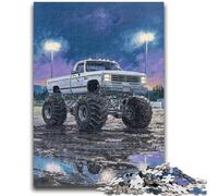 Puzzle 1000 pièces pour Adultes Monster Truck psychédélique Anti-Stress Défi Difficile Convient pour la décoration de Bureau 26x38cm