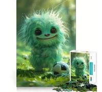 Puzzle 1000 pièces pour Adultes Monstre de Football sans Peluche Jeu de réflexion Amusant avec Technologie de découpe Laser avancée,défi Stimulant pour Passer Le Temps (38x52cm)