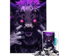 Puzzle 1000 pièces pour Adultes Monstre Loup Violet Jeu Difficile et Stimulant Activité familiale Jeu Pratique à partir de 14 Ans (38x52cm)