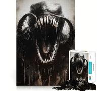 Puzzle 1000 pièces pour Adultes,Monstre Noir,Jeu de réflexion, pour se détendre,Cadeau Amusant pour Un Anniversaire (50x75cm)