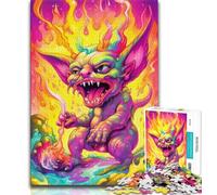 Puzzle 1000 pièces pour Adultes Monstres psychédéliques colorés 1000 pièces pour Adolescents, idéal comme Cadeau pour Toute la Famille Convient aux Enfants de 14 Ans et Plus (Taille 38x26cm)