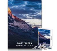 Puzzle 1000 pièces pour Adultes - Mont Cervin - Design Magnifique - Jeu Difficile et Stimulant - Idée Cadeau - Dimensions 50x75cm