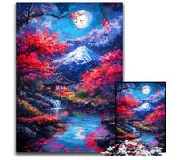 Puzzle 1000 pièces pour Adultes Mont Fuji, Japon, Puzzles en Carton, Jeux éducatifs, pour renforcer l'amour Entre Couples, à partir de 14 Ans, 26x38cm