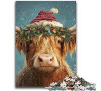 Puzzle 1000 pièces pour Adultes, Montagnes et Lacs, Anti-Stress, séjour, Tuer Le Temps, liste de souhaits avec Le Père Noël 38x26cm