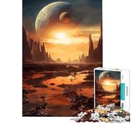 Puzzle 1000 pièces pour Adultes Montagnes et planètes Jeu éducatif et Stimulant Amusant et Humoristique (Dimensions 38x26cm)