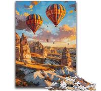 Puzzle 1000 pièces pour Adultes Montgolfière Jeu de réflexion Décoration Murale Cadeaux d'anniversaire et de Noël Uniques 50x75cm