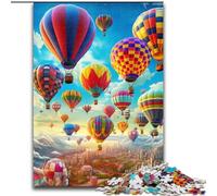 Puzzle 1000 pièces pour Adultes, montgolfières colorées, Jeu interactif Familial, décoration d'intérieur à Faire soi-même, Cadeau de défi cérébral (Taille : 50x75cm)