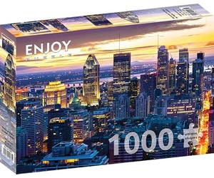 Puzzle 1000 pièces pour Adultes - Montréal et Ses Gratte-Ciel, Canada | Finition Mate antireflet | Puzzle Amusant et exigeant | 68 x 48 cm | Cadeau Voyage Original | Enjoy