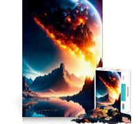 Puzzle 1000 pièces pour Adultes Mosaïque céleste Découpe précise Jeu d'art et de réflexion Jeu de détente Cadeau Artistique de Noël (38x26cm)