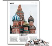 Puzzle 1000 pièces pour Adultes Moscou, Aide Le Cerveau à exercer des Jouets addictifs pour cultiver la Patience, Collection d'artistes, Beaux-Arts 50x75cm