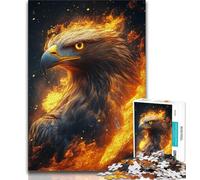 Puzzle 1000 pièces pour Adultes, Motif Aigle Flamboyant, Jouet éducatif Anti-Stress, idéal comme Cadeau (Taille 75x50cm)