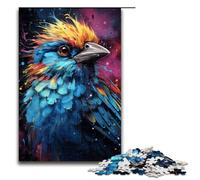 Puzzle 1000 pièces pour Adultes Motif Animal psychédélique coloré Moineau idéal comme Cadeau pour Toute la Famille (1000 pièces 75 x 50 cm)
